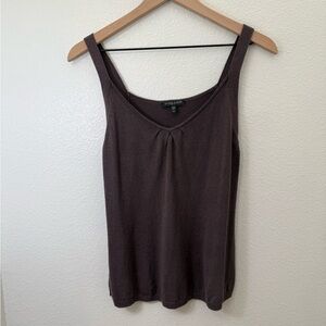 Eileen Fisher Italian Yarn Tank Top Cotton Silk Blend PM